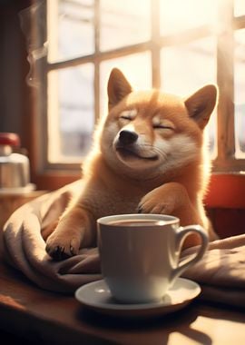 Shiba Inu Coffee Cute Dog