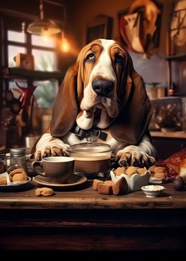 Basset Hound Dog Coffee 