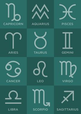 Zodiac Signs Abstract Pop