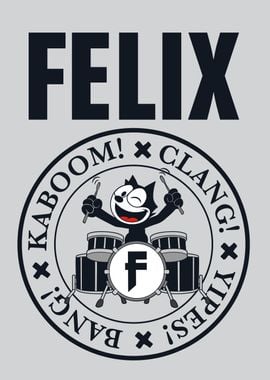 Felix the Cat Drummer Cat