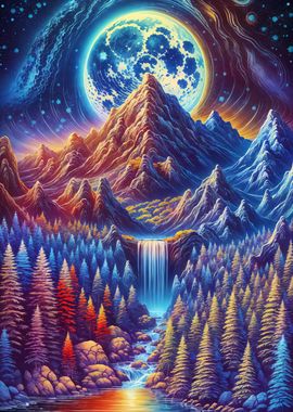 Fantasy Mountain Landscape