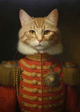 Renaissance cat portrait