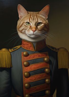 Renaissance cat portrait