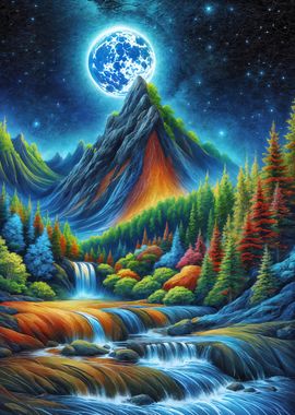 Fantasy Mountain Landscape