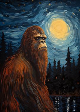 Bigfoot Van Gogh Starry