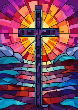 Stained Glass Cross