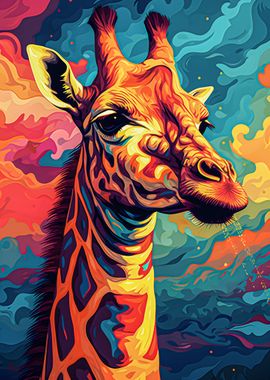 Vibrant Highland Giraffe