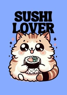 Cute kawaii pet sushi lover