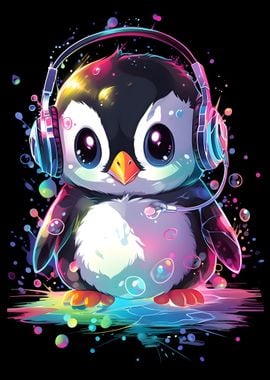 Bubble Penguin Headphones