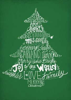 Text Christmas tree