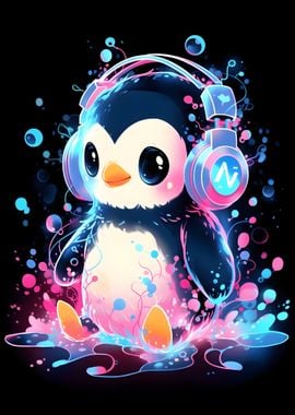 Bubble Penguin Headphones