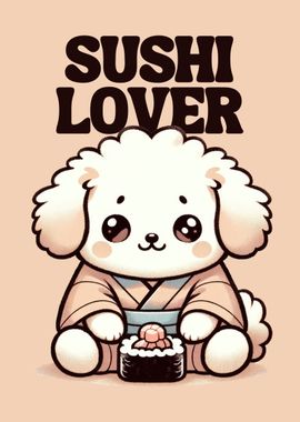 Cute kawaii pet sushi lover