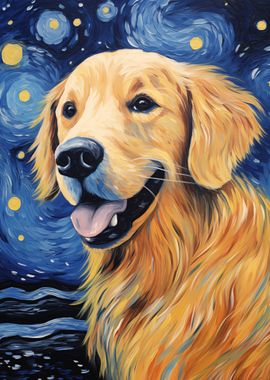 Golden Retriever Van Gogh