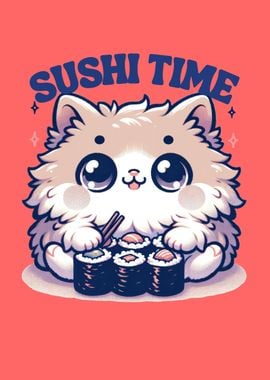 Cat sushi time