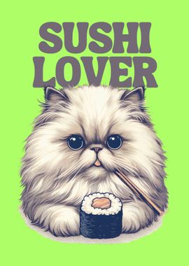  Persian cat sushi lover