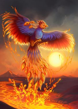 Phoenix mythology fire art