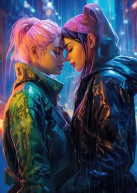 Cyberpunk Girl Love