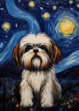 Shih Tzu Vincent Van Gogh