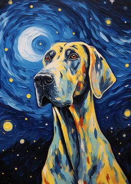 Great Dane Dog Van Gogh