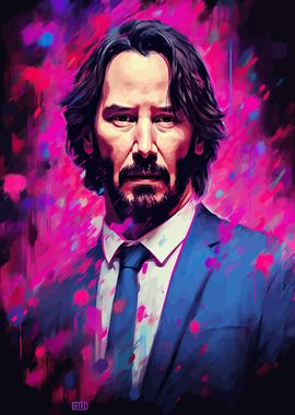 Keanu Reeves Watercolor