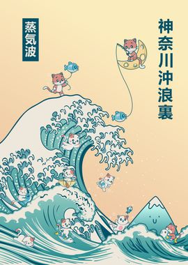 Cute Cats Surfing