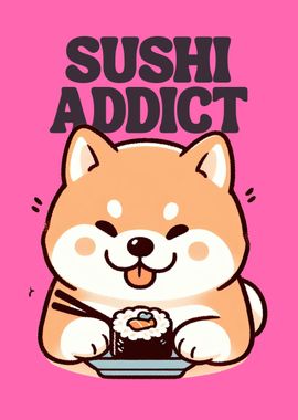 Cute kawaii pet sushi lover