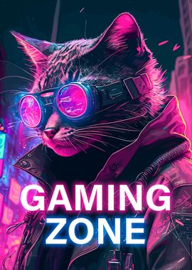 Gaming Zone Cat Neon 