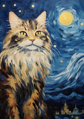 Maine Coon Starry Night