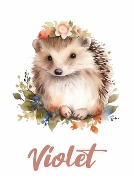 Violet Nursery Hedgehog