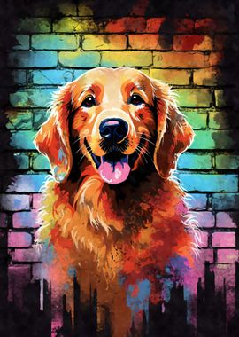 Golden Retriever Graffiti