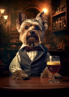 Yorkshire Terrier in Pub