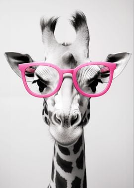 Giraffe Pink Glasses