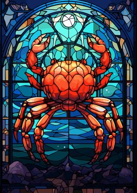 Crab Glass Art