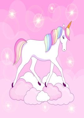 Sweet unicorn cloudy