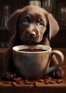 Labrador Dog Puppy Coffee