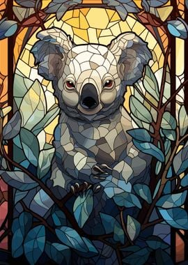 Koala Stained Glass