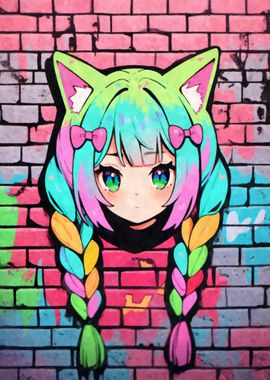 Neon Nekomimi Graffiti