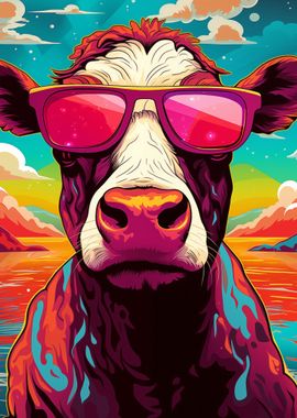 Cow With Sunglasses