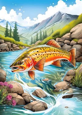 Trout Fish Fisherman Fishi