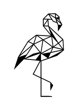 Flamingo Geometric Style