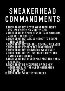 Sneaakerhead commandments