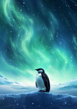 Penguin Polar Lights