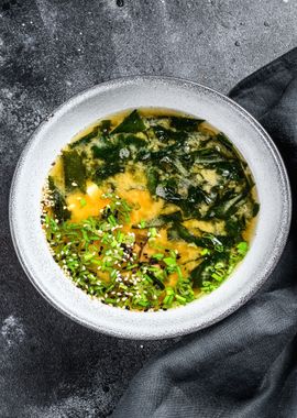 Hot miso soup