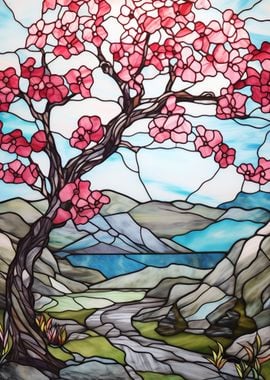 Stained Glass Blossom Tree