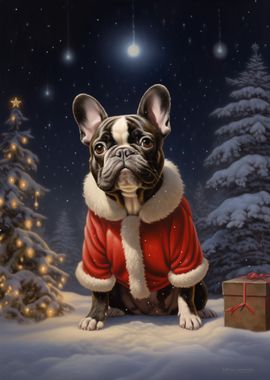 Cute French Bulldog Xmas