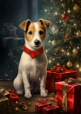 Jack Russell lovely Xmas