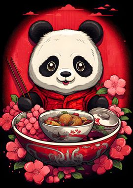 Japan Panda Ramen Ruby Art