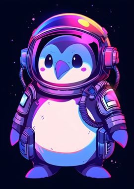 Cool Astronaut Penguin