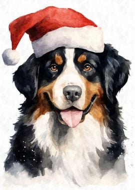 Bernese Mountain Dog Santa