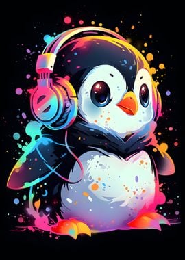 Penguin Paint Headphones